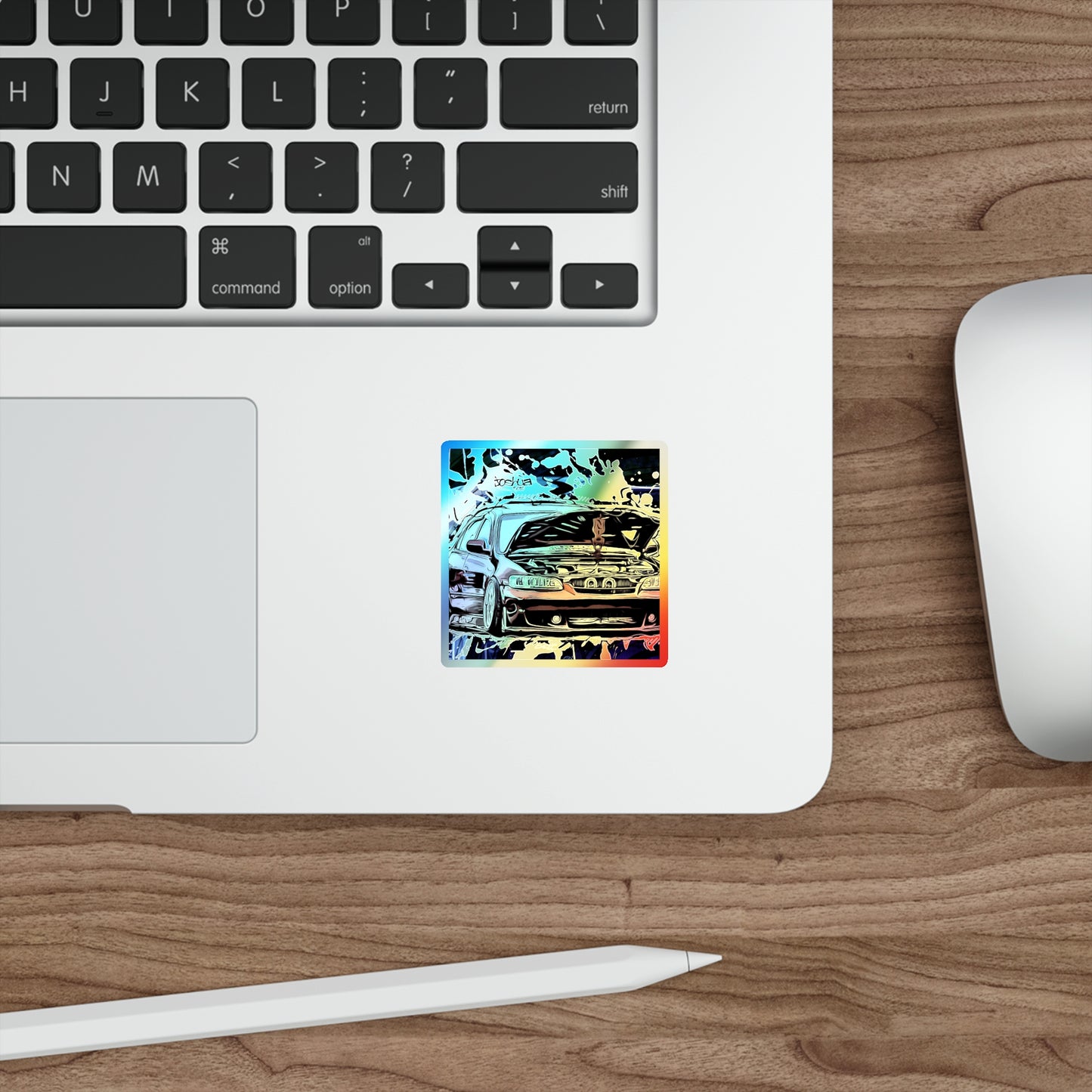 Red Accord Holographic Die-cut Stickers