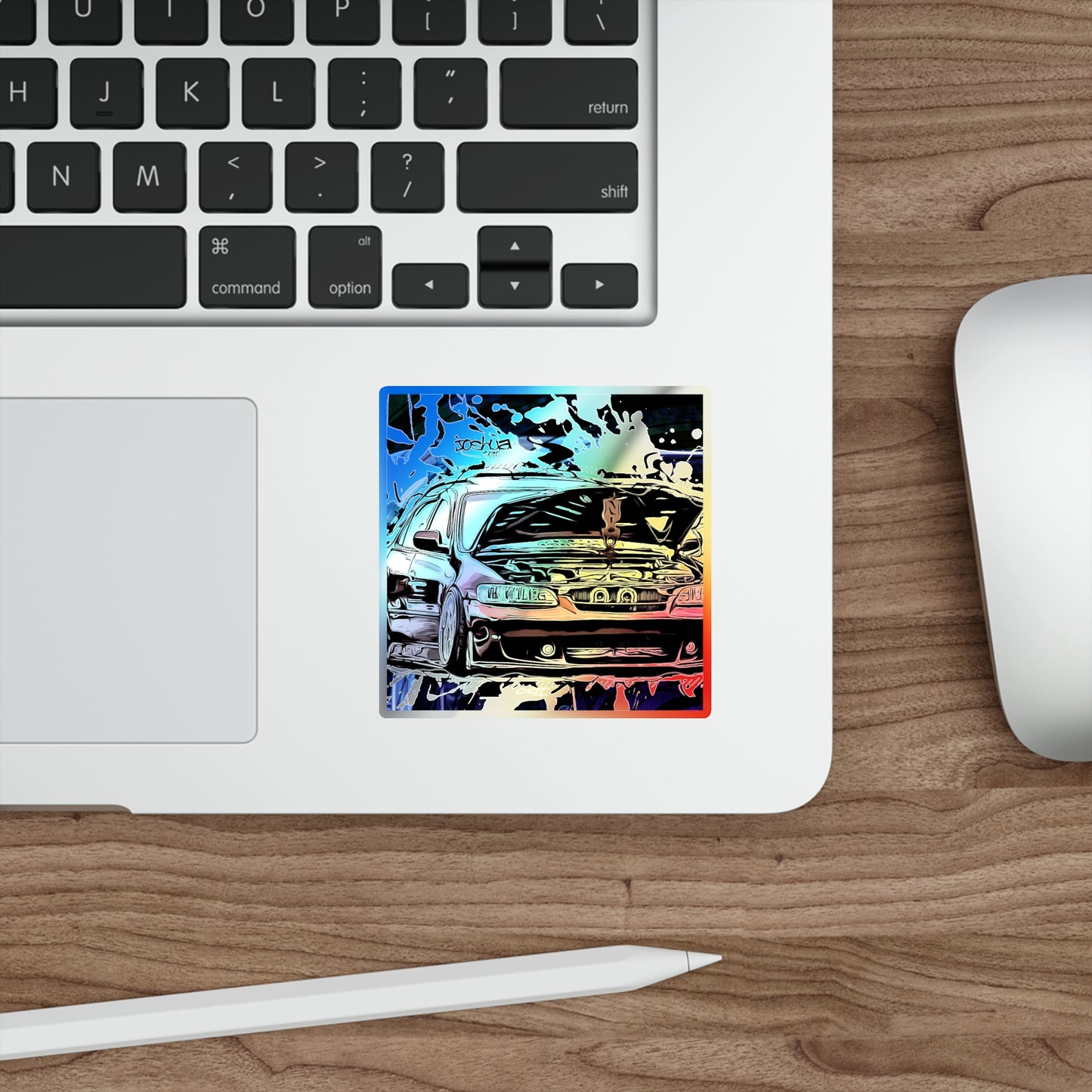 Red Accord Holographic Die-cut Stickers