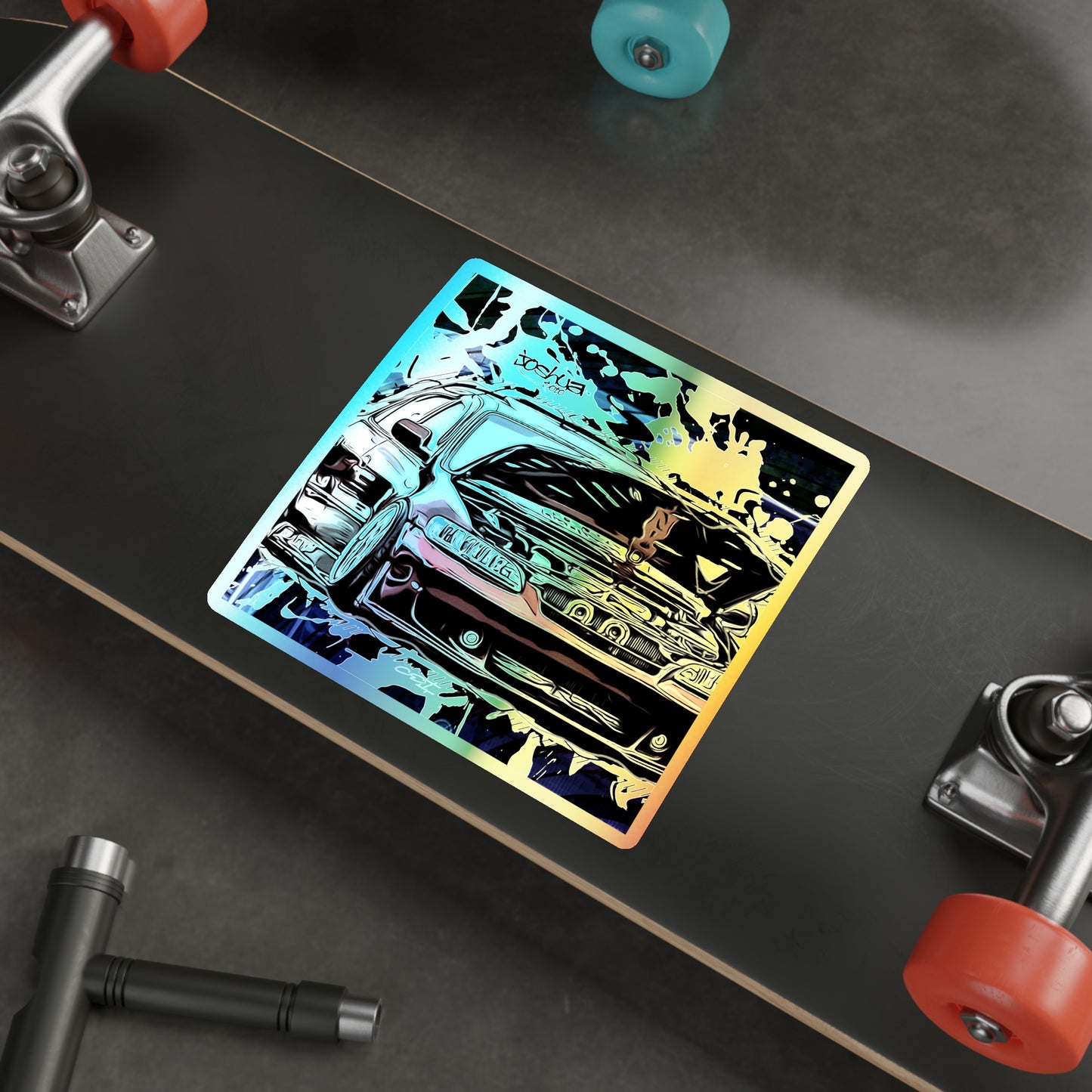 Red Accord Holographic Die-cut Stickers
