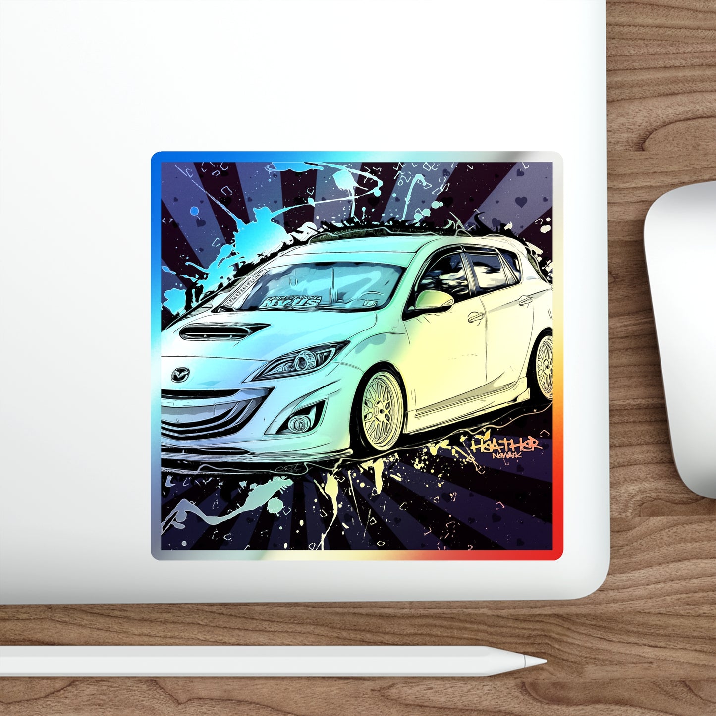 Mazdaspeed3 Holographic Die-cut Stickers