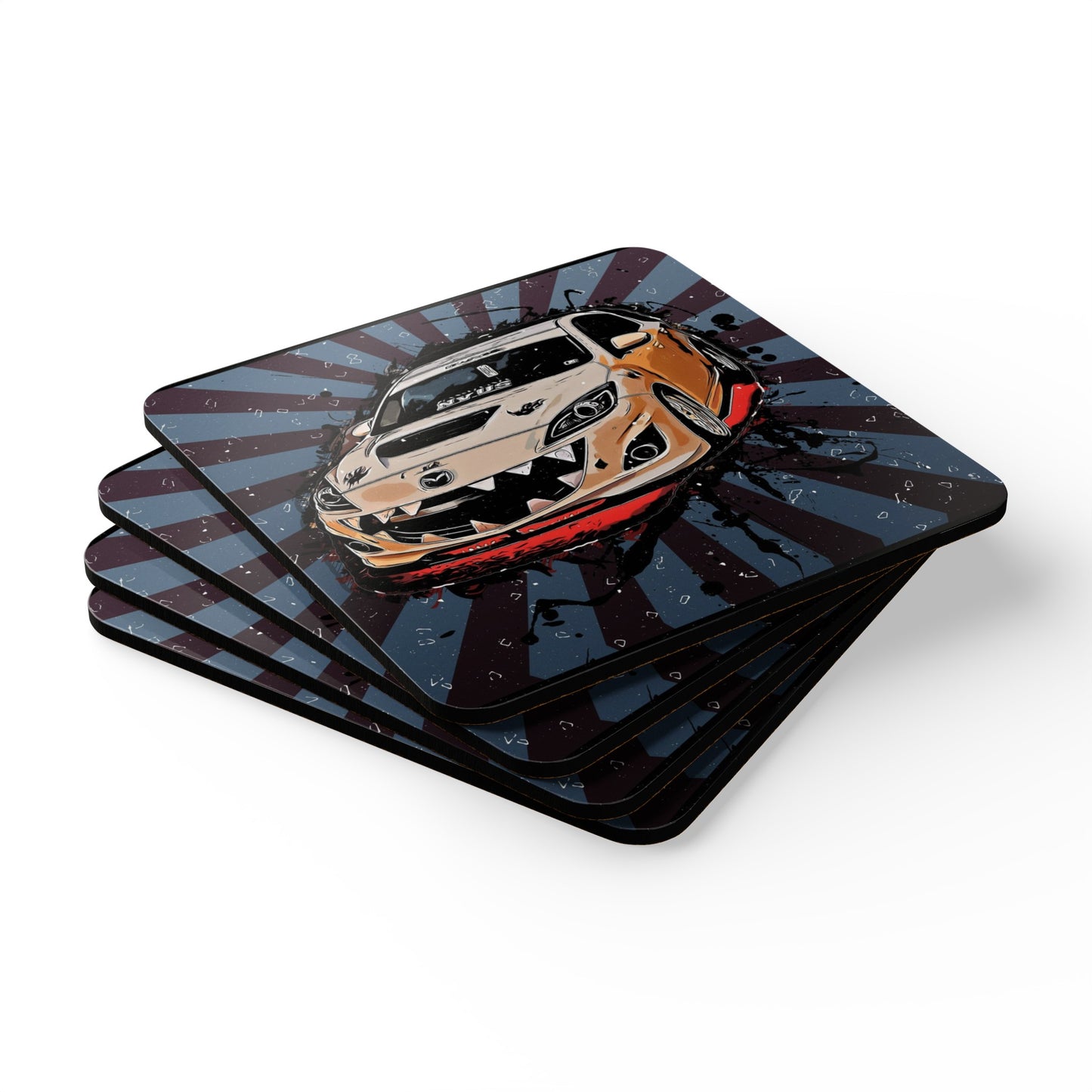 Mazdaspeed3 Corkwood Coaster Set
