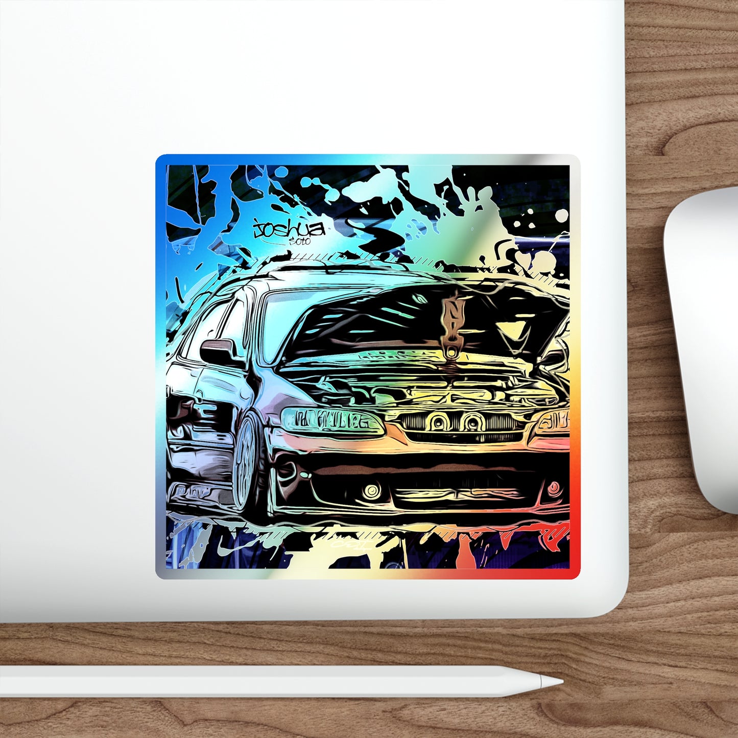Red Accord Holographic Die-cut Stickers