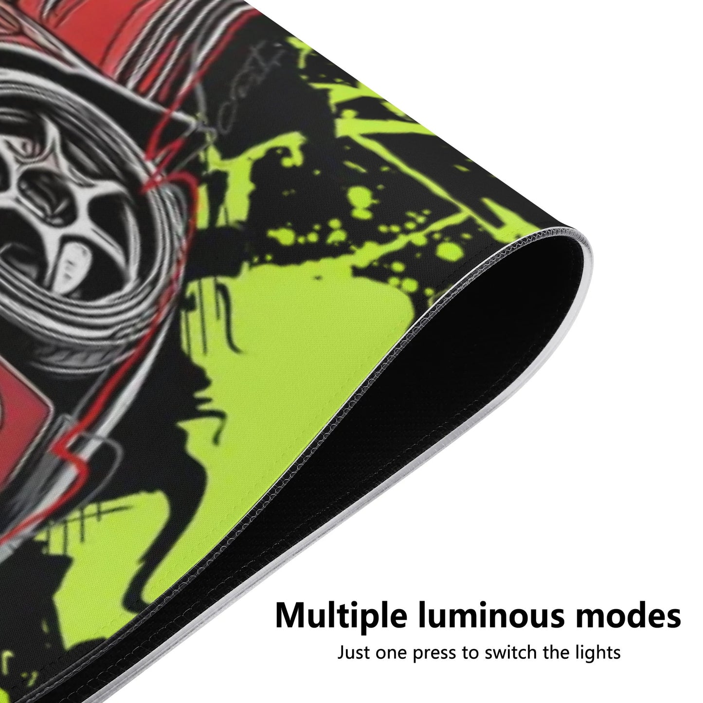 STI Rubber Gaming Mousepad Transparent LED RGB Keyboard Pad
