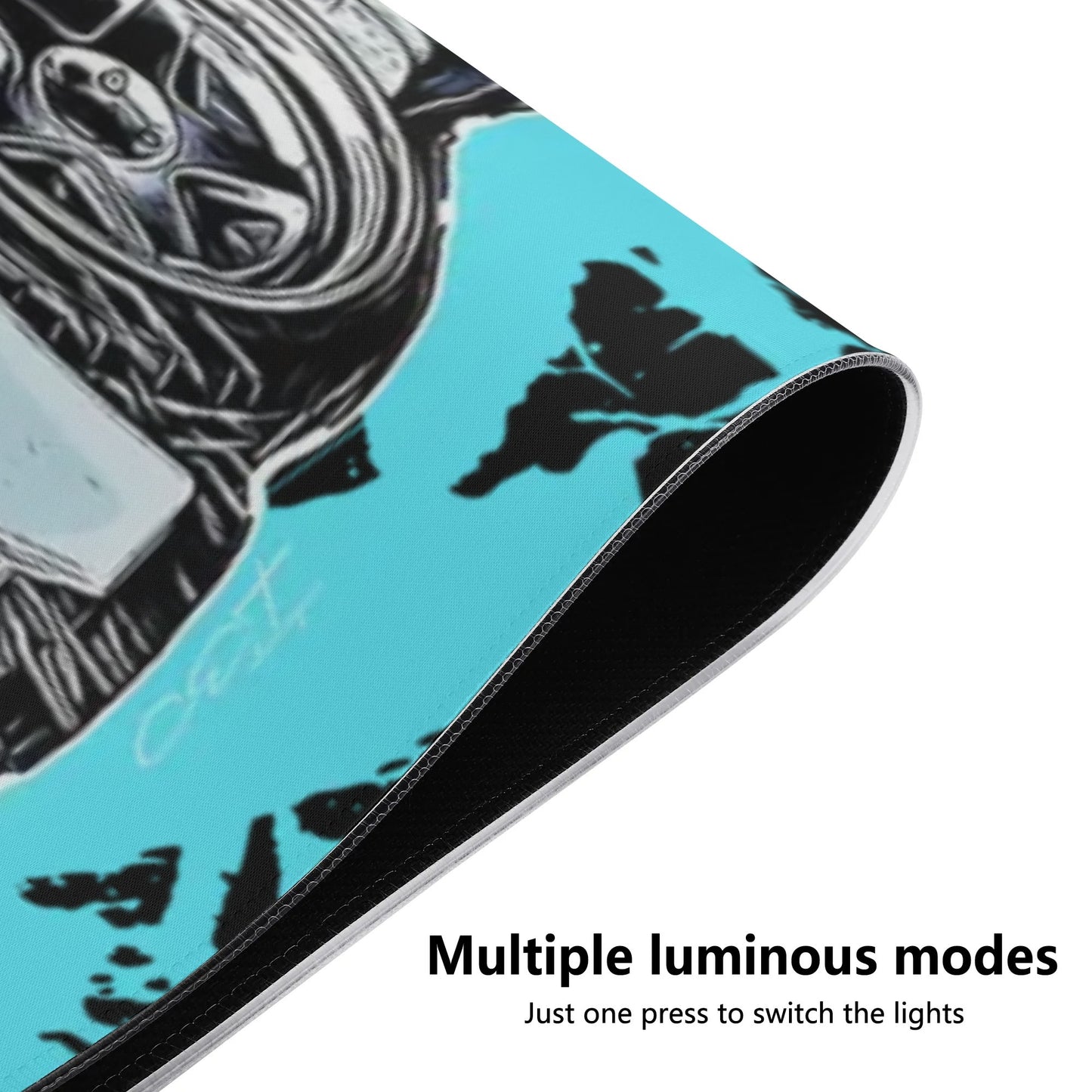 350Z Rubber Gaming Mousepad Transparent LED RGB Keyboard Pad