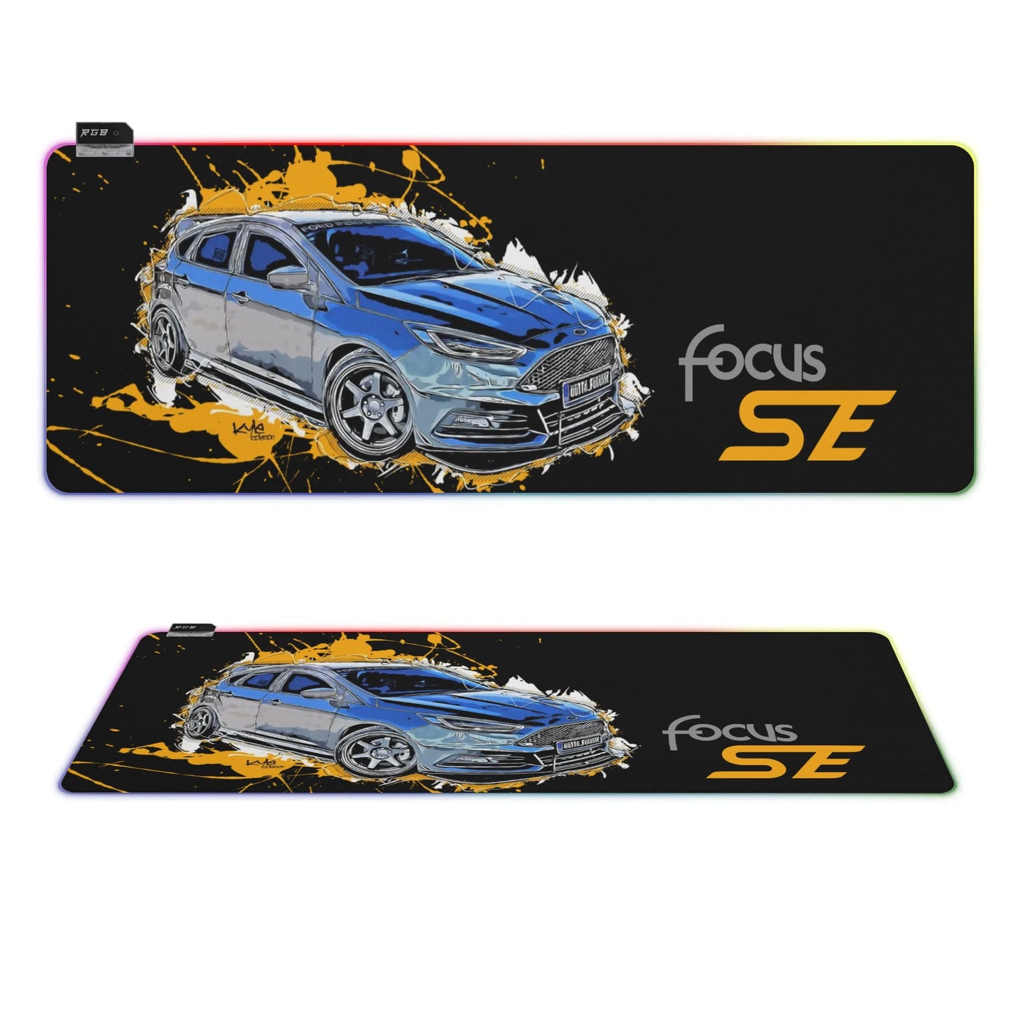 Focus SE Rubber Gaming Mousepad Transparent LED RGB Keyboard Pad