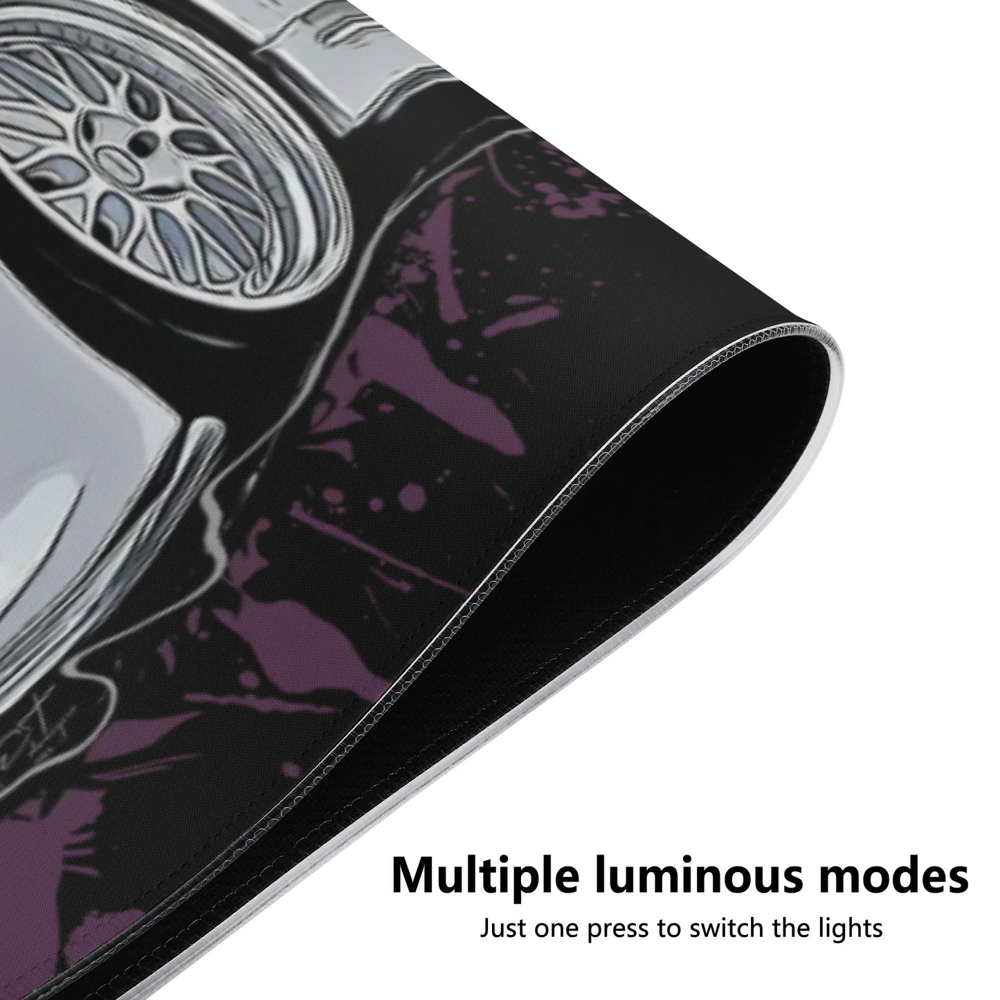 Mazdaspeed 3 Rubber Gaming Mousepad Transparent LED RGB Keyboard Pad