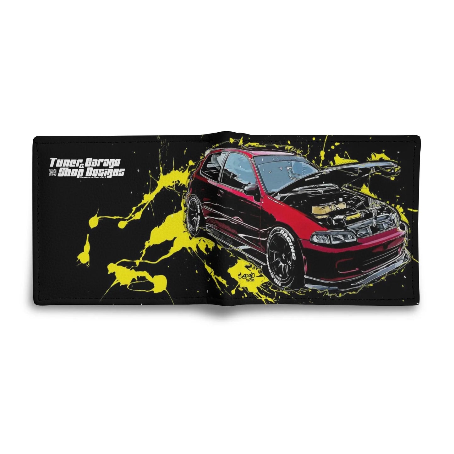 Honda EG Mens Minimalist PU Leather Wallet Paper Folded Wallet
