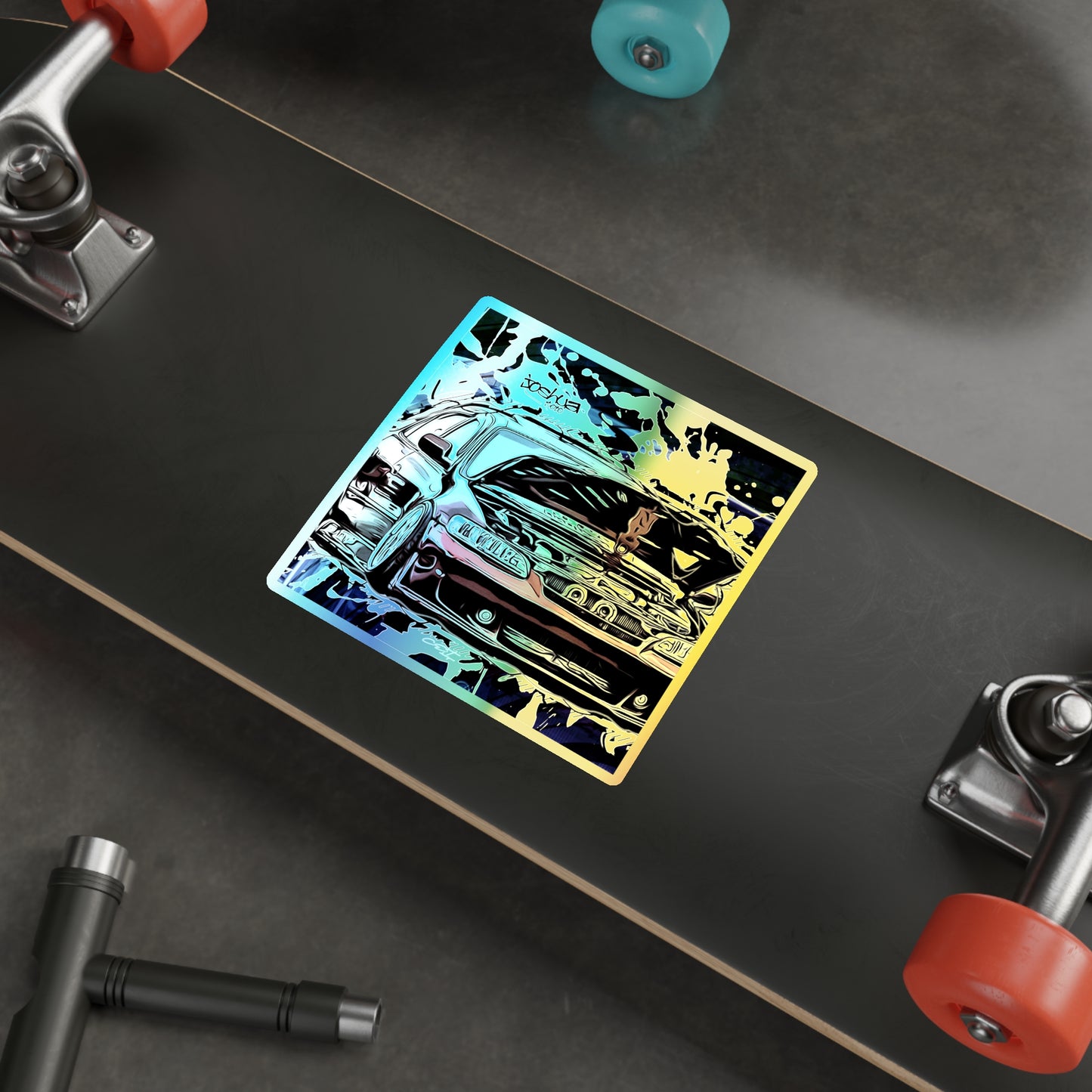 Red Accord Holographic Die-cut Stickers