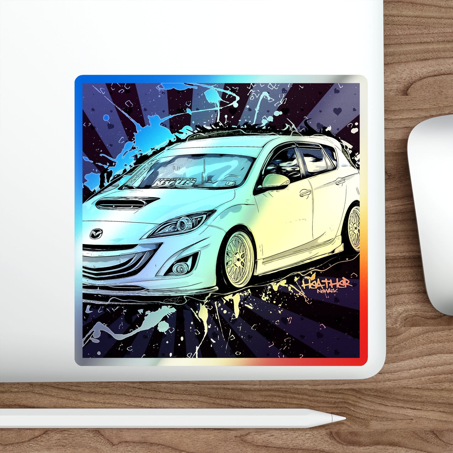 Mazdaspeed3 Holographic Die-cut Stickers