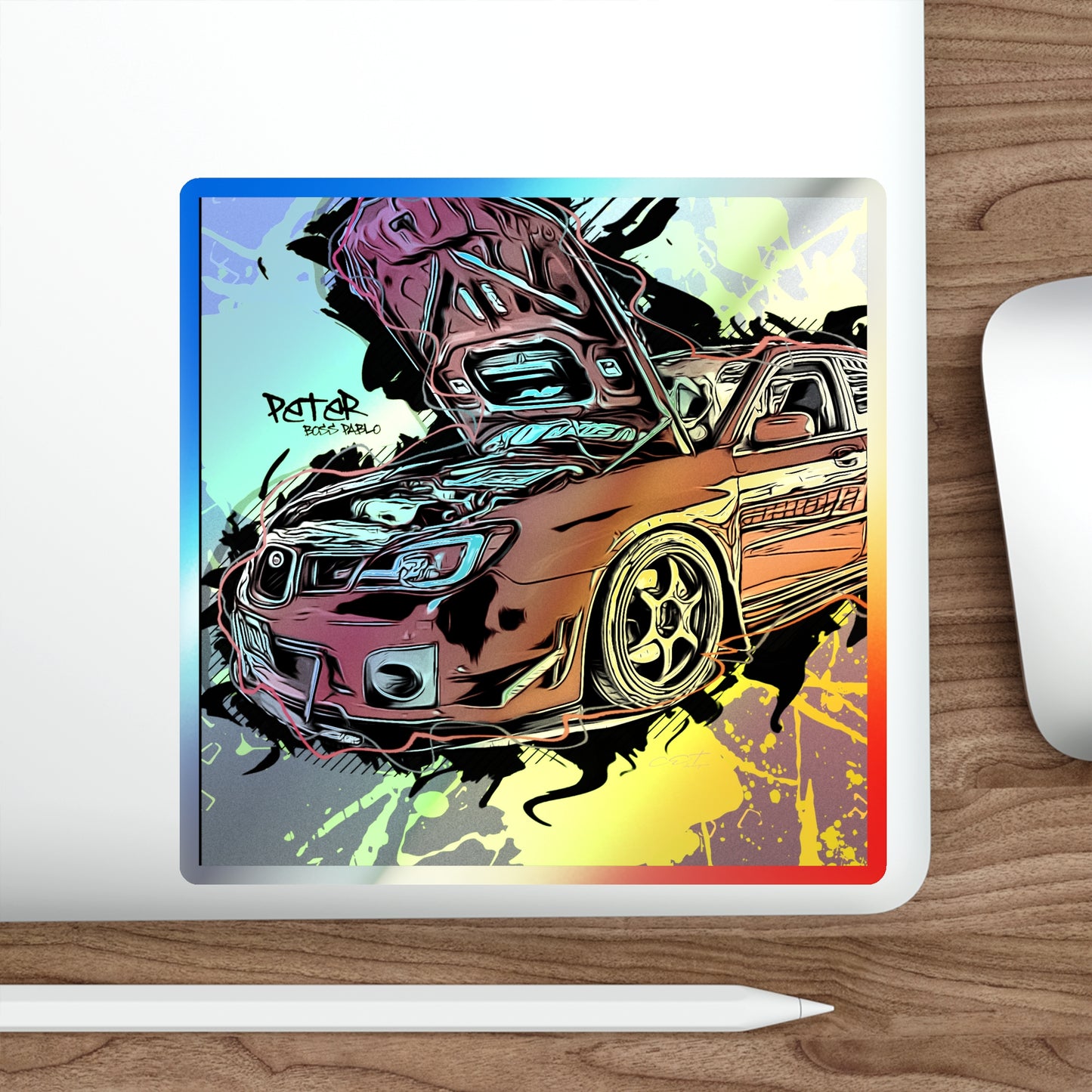 STI Holographic Die-cut Stickers