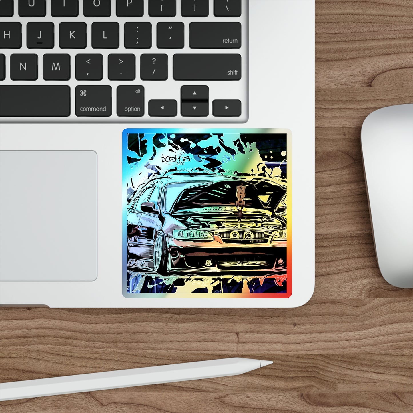 Red Accord Holographic Die-cut Stickers