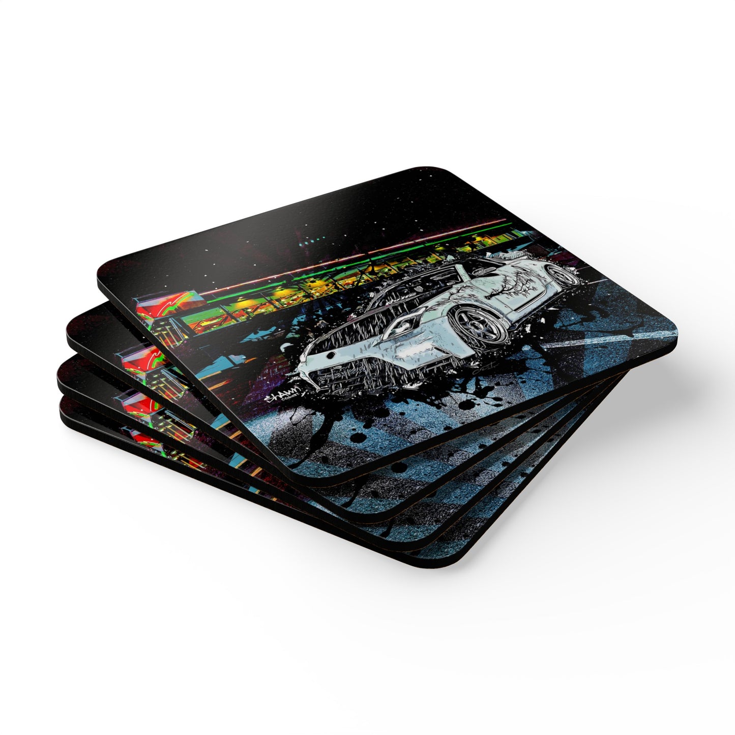 350Z Corkwood Coaster Set