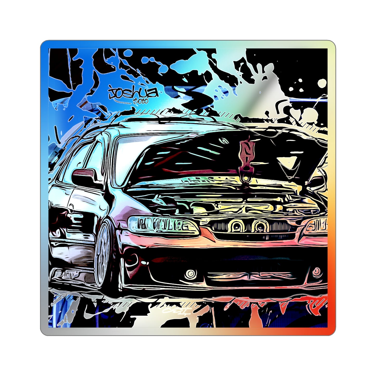 Red Accord Holographic Die-cut Stickers