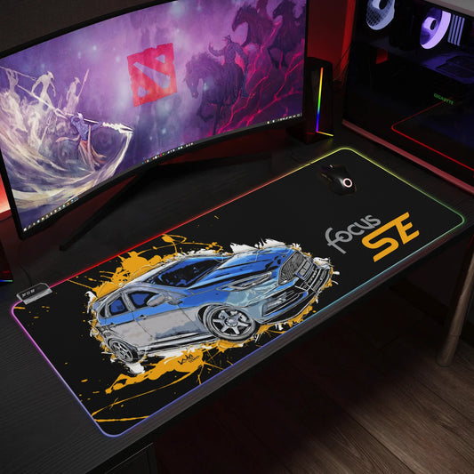 Focus SE Rubber Gaming Mousepad Transparent LED RGB Keyboard Pad