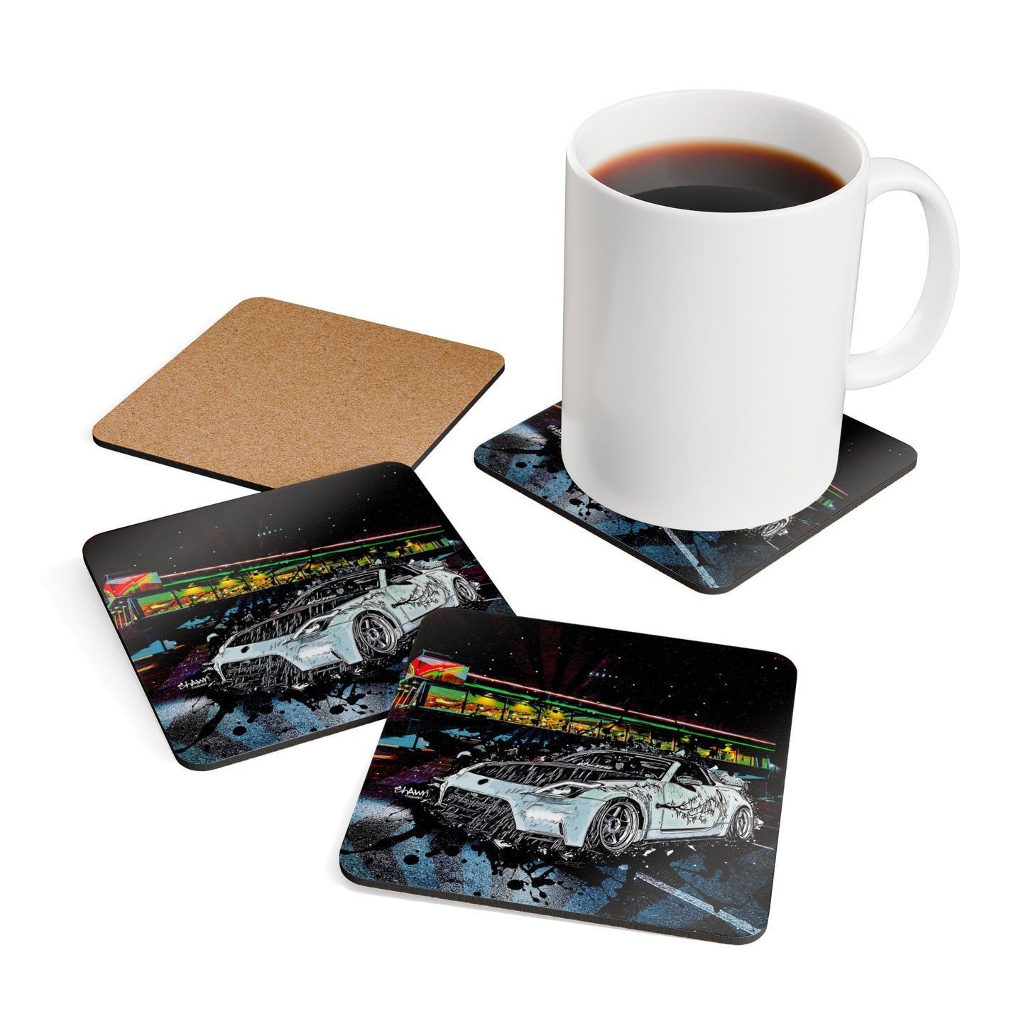 350Z Corkwood Coaster Set